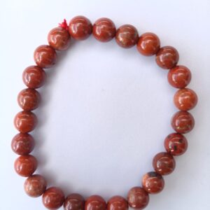 Carnelian 8 mm Round Bead Bracelet